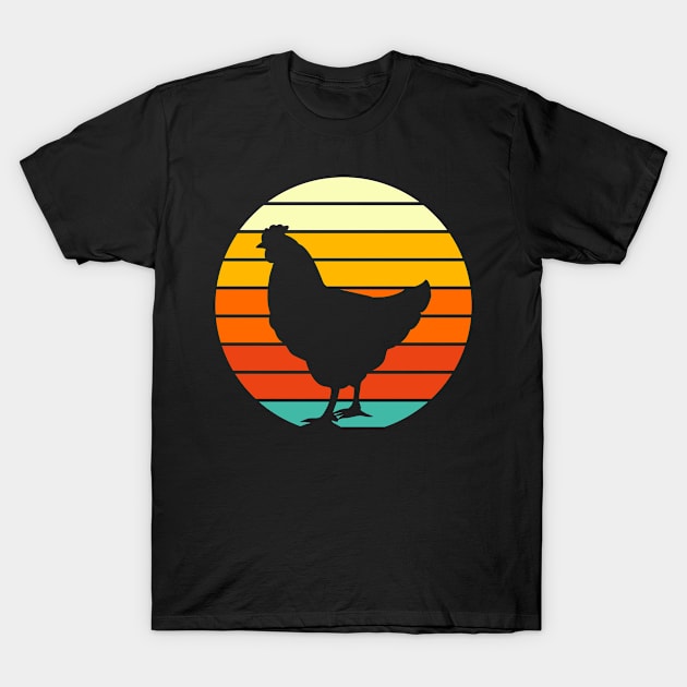 Vintage Retro Chicken T-Shirt by Sonyi